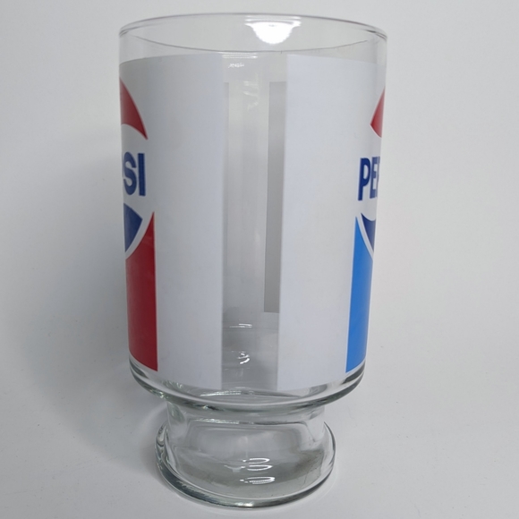 Vintage Pepsi-Cola Drinking Glass 32 Oz Jumbo Tumbler Large Red White Blue - Picture 3 of 7